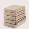 Manta lana merino artesanal local THOR perfiles tinte vegetal | Bedspread Thor a local traceable merino wool