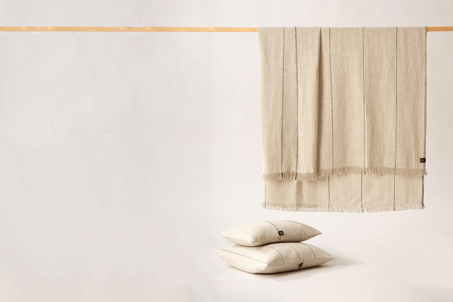 Abans collection - linen throw and pillow case.