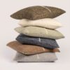 Cojines coleccion Hera de lana merina y seda en varios colores y medidas. Hera merino silk designer collection handwoven in Barcelona. Available in several colours and dimensions