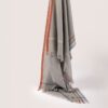 CLAUDE Shawl in cashmere and merino wool in medium grey