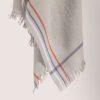 CLAUDE Shawl in cashmere in light grey details