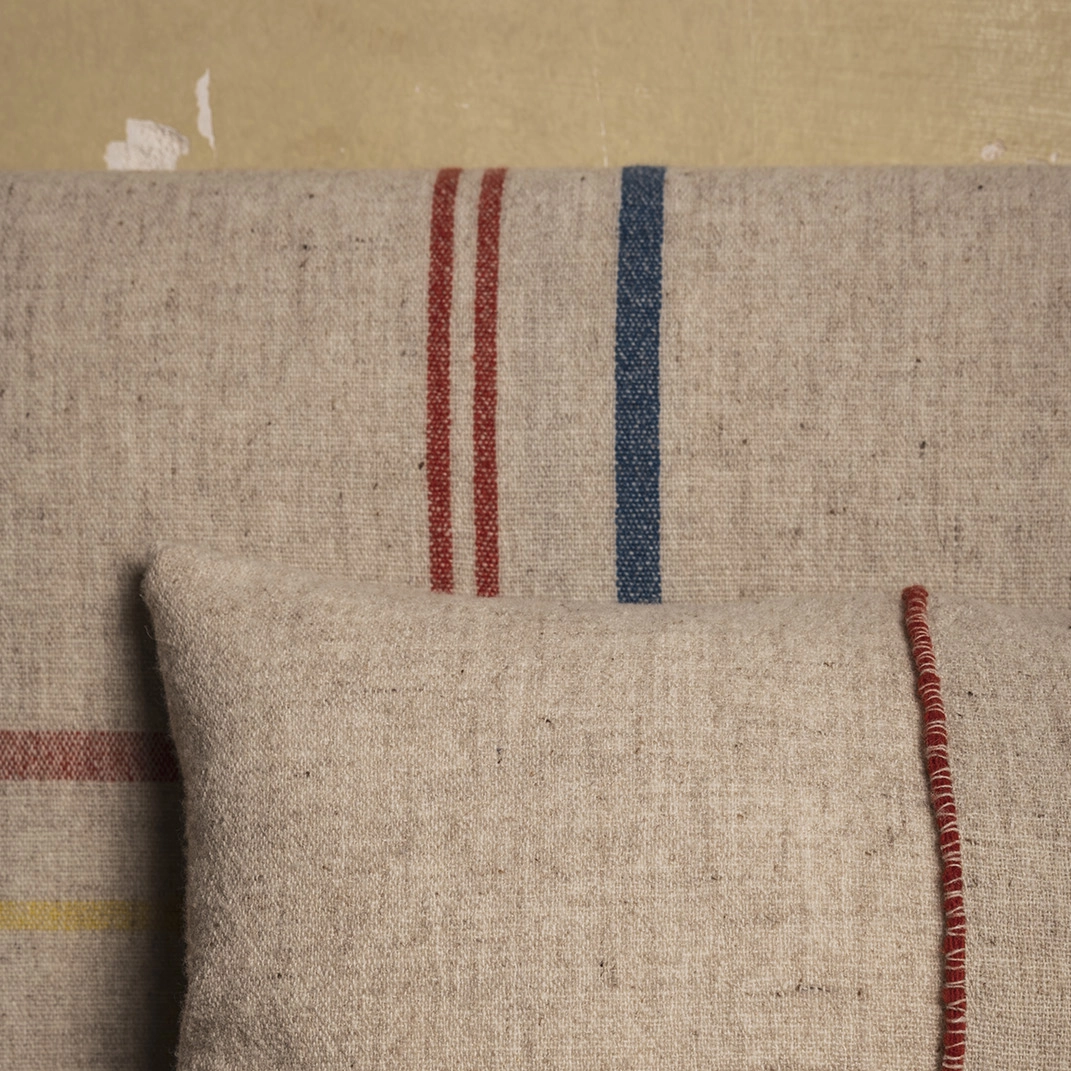 Detalle manta lana merina artesanal inspiracion Bauhaus