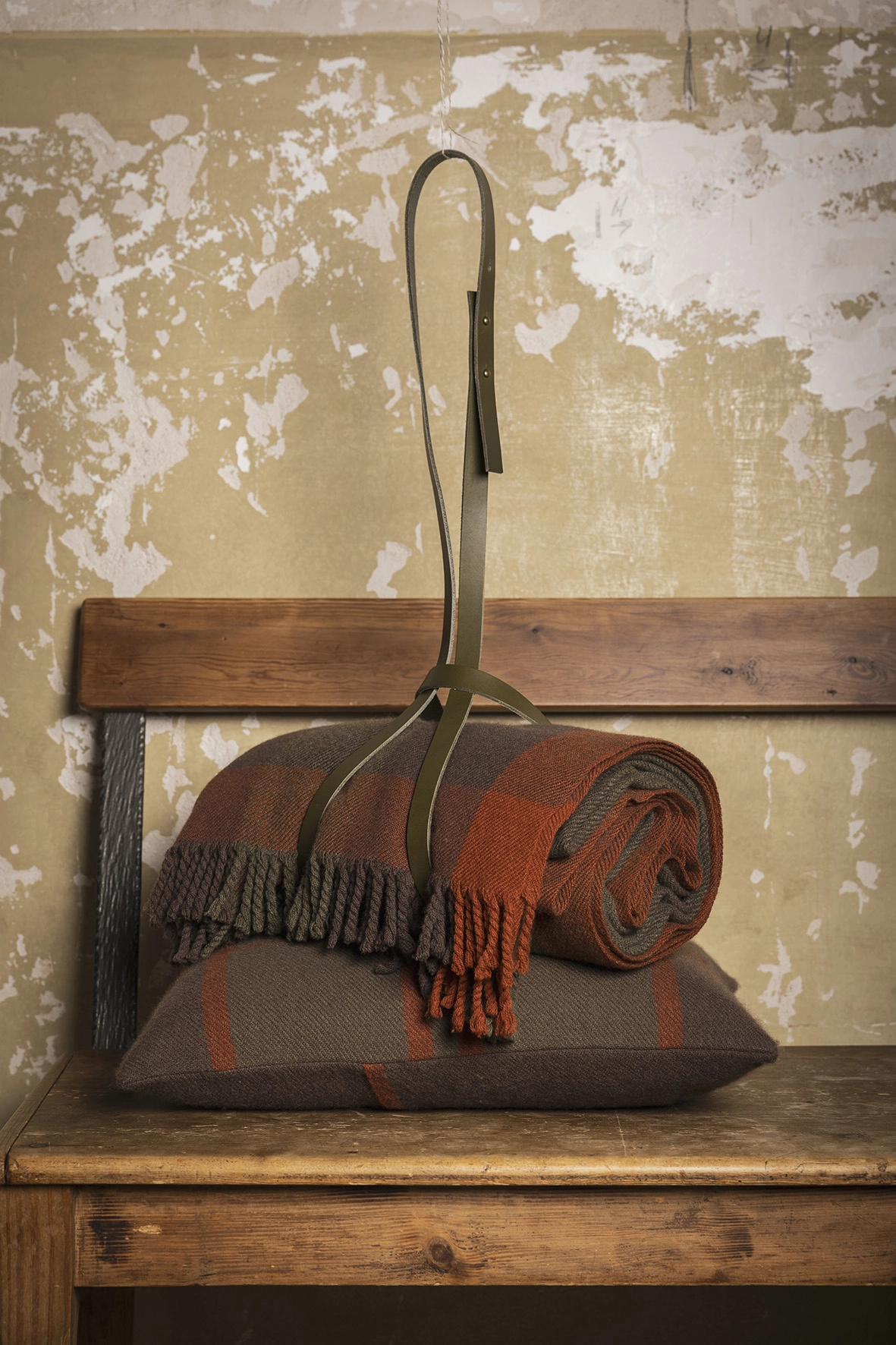 Set Viaje Aspen manta artesanal lana cashmere italiano