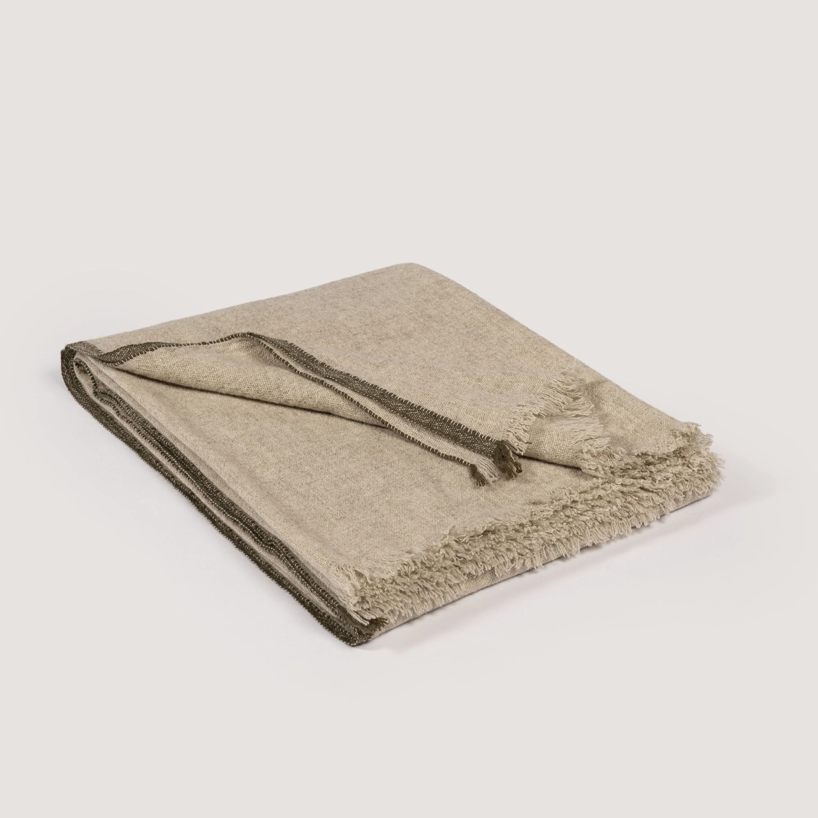 Manta cashmere Yamaat perfil vegetal verde
